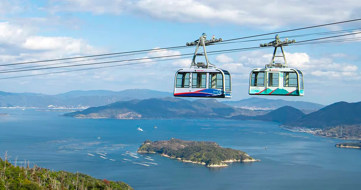 Teleférico de Miyajima y paisaje del monte Misen