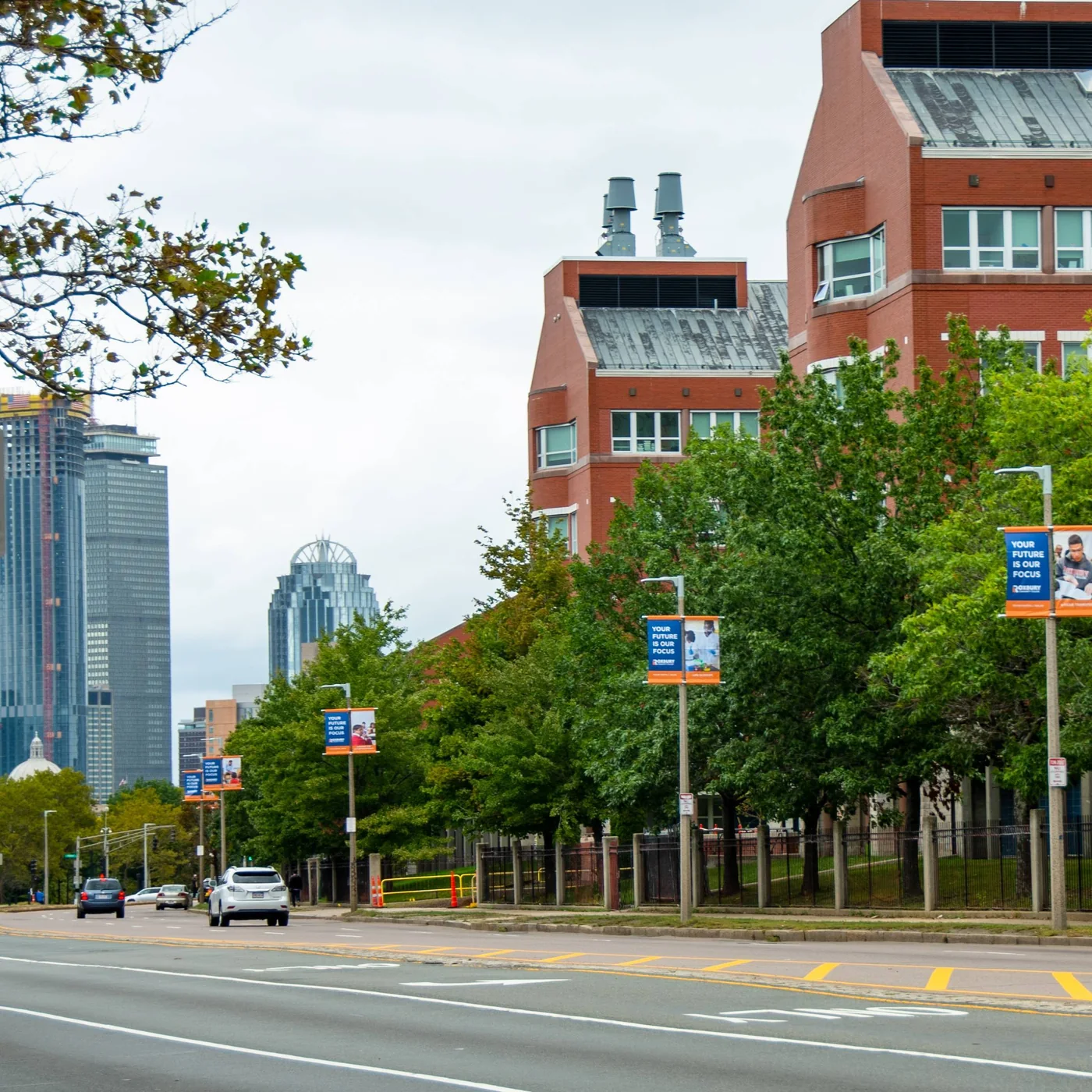Edificios académicos de Roxbury Community College en Columbus Avenue
