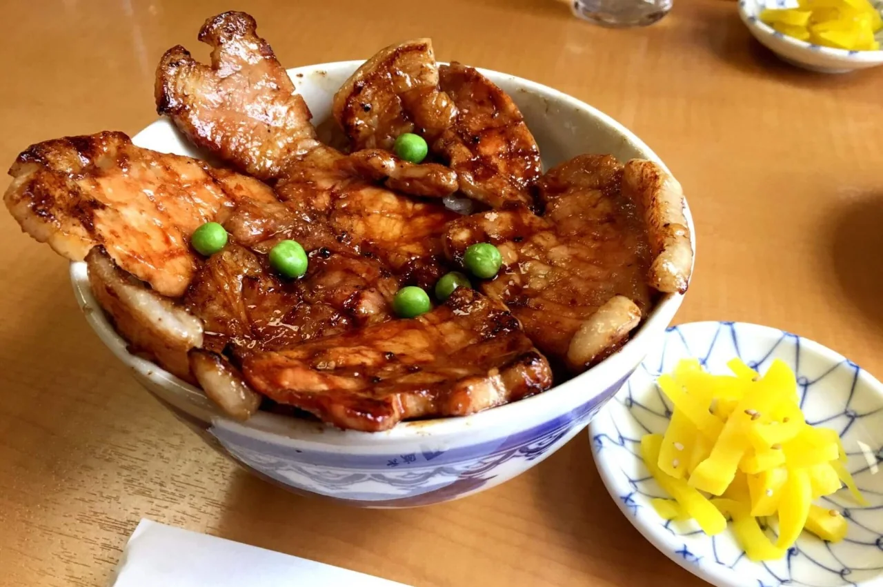 Bol de butadon de Pancho, presentado en la página turística oficial de Hokkaido.
