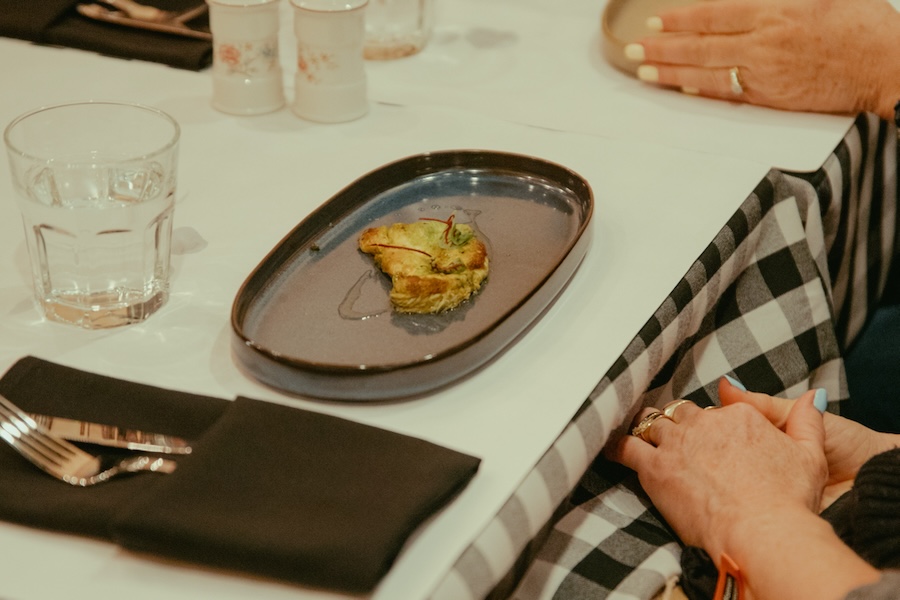 Plato servido en una degustación del tour por el Viejo Quebec
