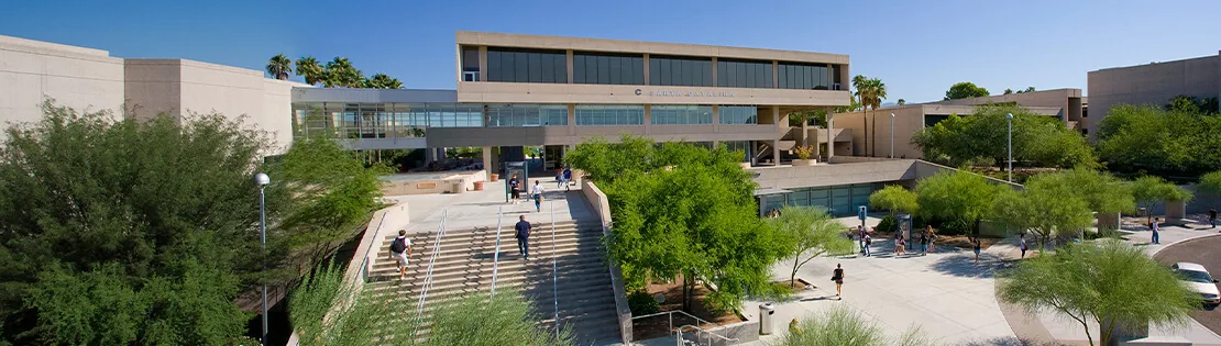 Pima Community College West Campus and student plaza