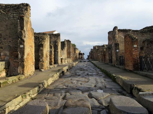 Calle antigua de Pompeya en la galería del operador