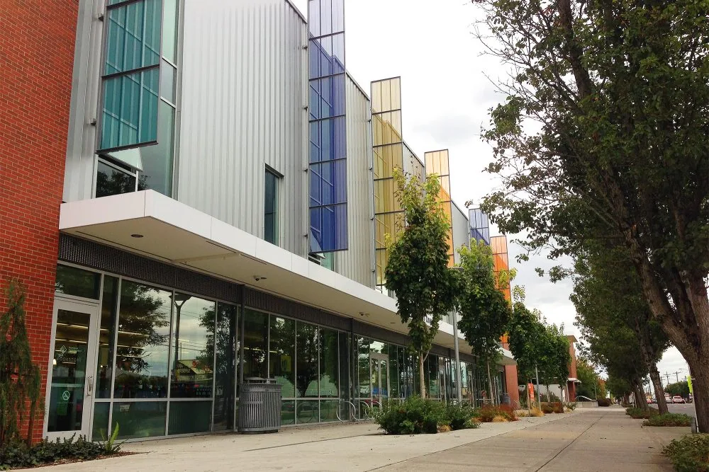 Edificio de la librería del campus Southeast de Portland Community College