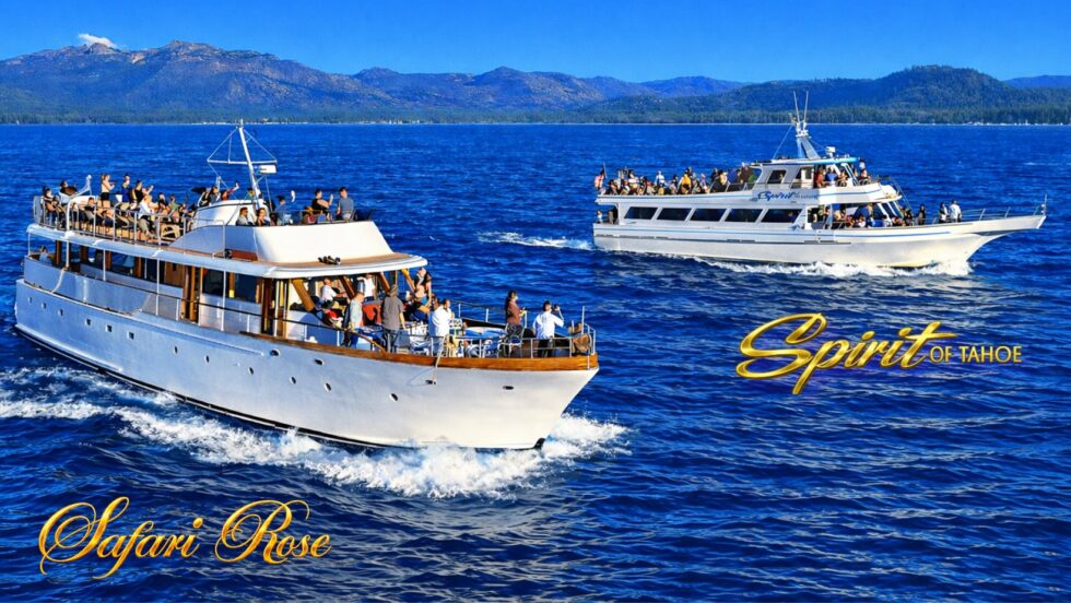 Embarcaciones Spirit of Tahoe y Safari Rose durante una salida panorámica