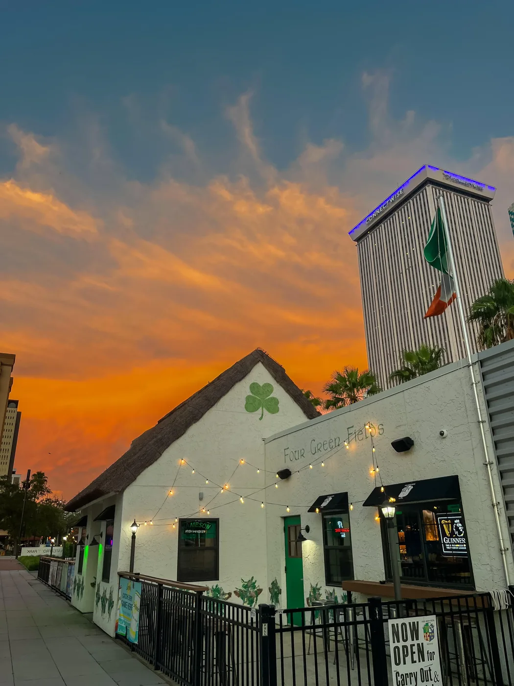 Four Green Fields beside the Tampa Riverwalk.