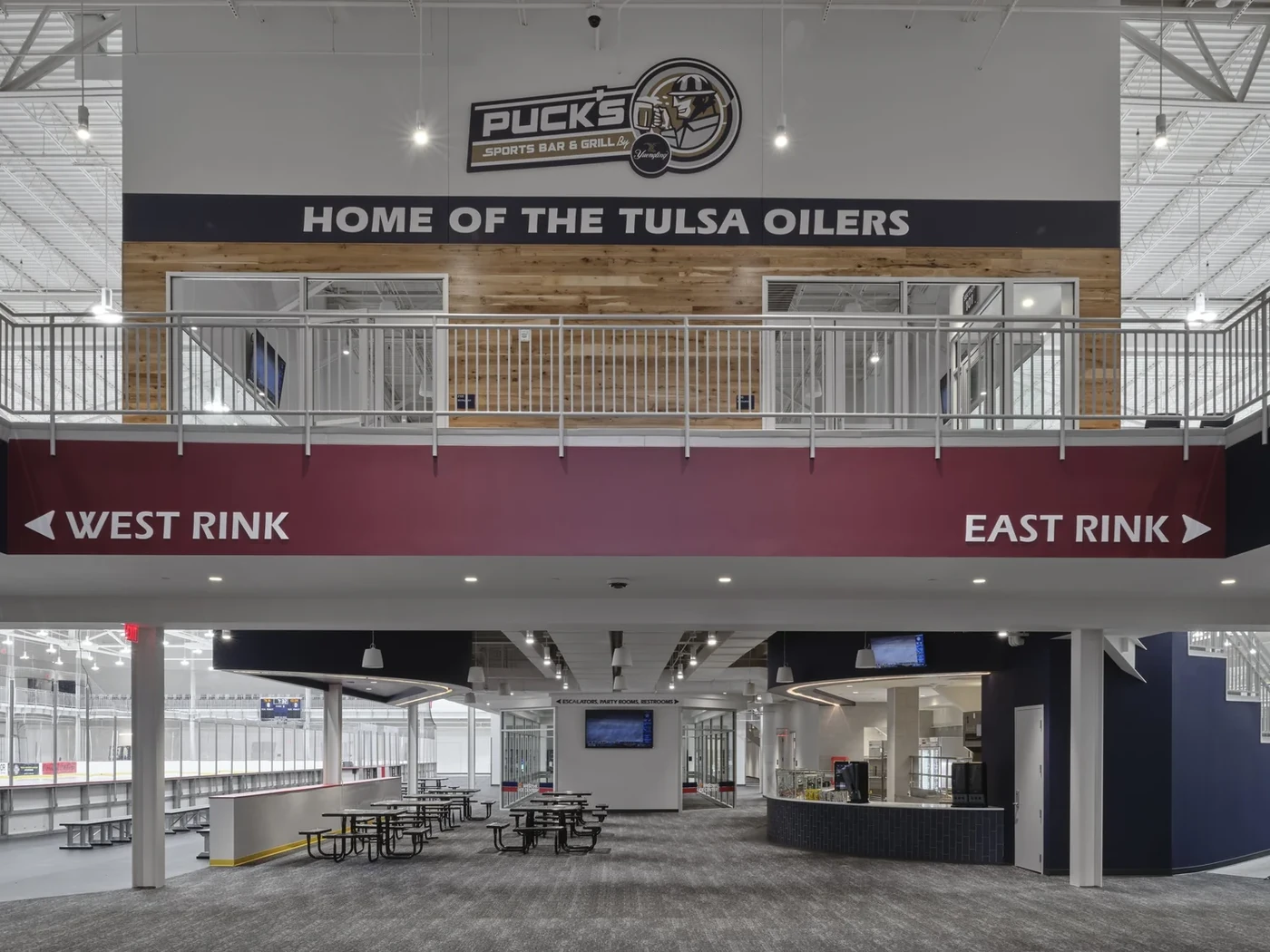Front of Puck’s Sports Bar inside WeStreet Ice Center Source: https://images.squarespace-cdn.com/content/v1/64386a8af9be8871deece8df/1737671669021-14QNJJKDIFI6YVFX4TMO/Front+of+Pucks.jpg?format=1500w