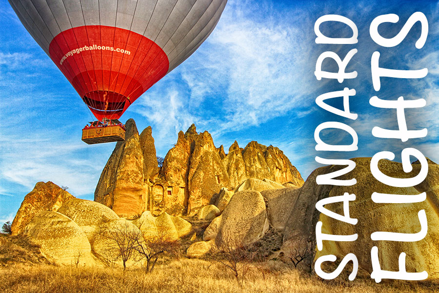 Paisaje de Capadocia y globo en una imagen oficial de los vuelos Standard