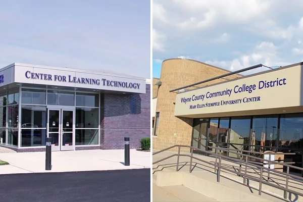 Edificio del Mary Ellen Stempfle University Center y Center for Learning Technology en Harper Woods