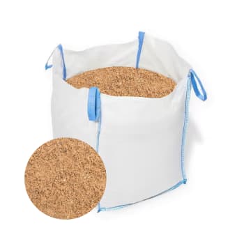 Bolsa grande de áridos para proyectos de construcción.