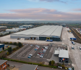 Exterior view of The Pallet Network distribution facility
