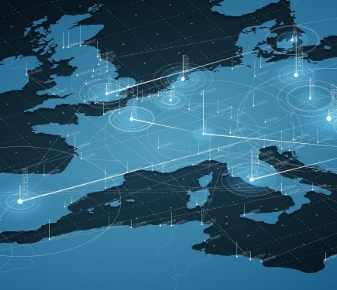 Map graphic illustrating The Pallet Network’s regional freight connections