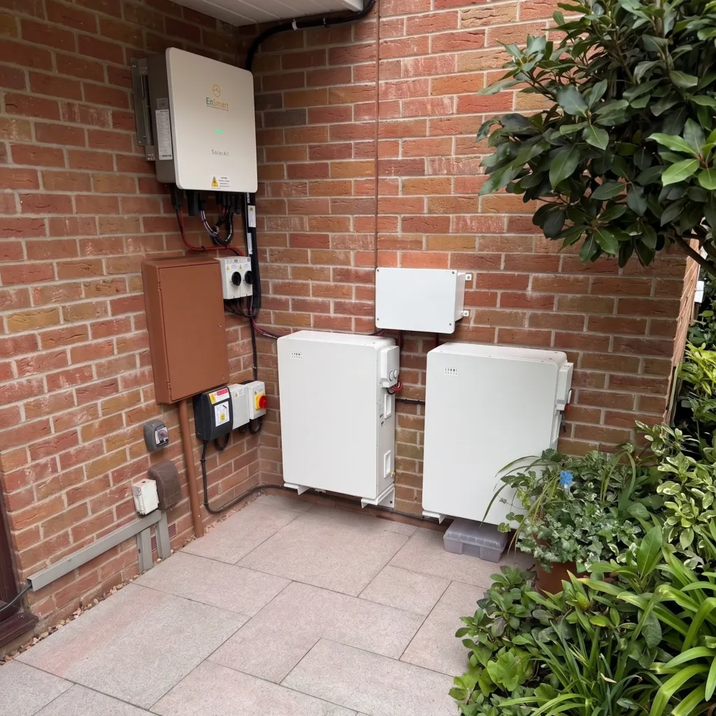 Home battery storage equipment installed by Home Comfort Enterprises