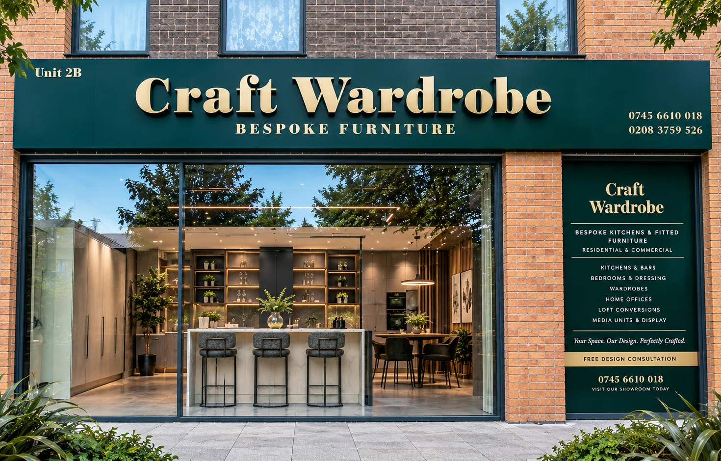 The Craft Wardrobe showroom on Pump Lane.