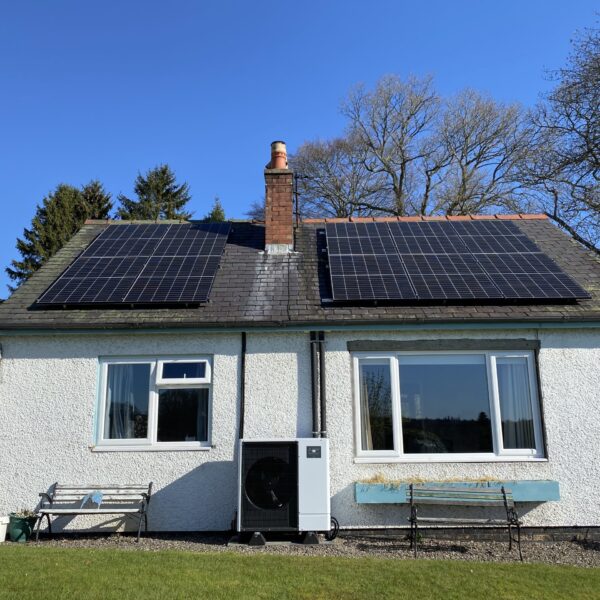 Solar panels on the roof of a home