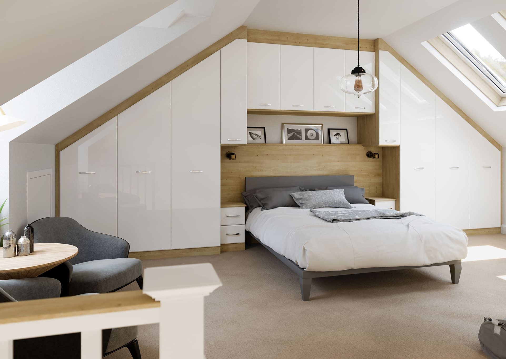 Dormitorio con armarios a medida / Bedroom with made-to-measure fitted wardrobes
