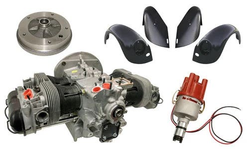 Engine parts for classic Volkswagen vehicles