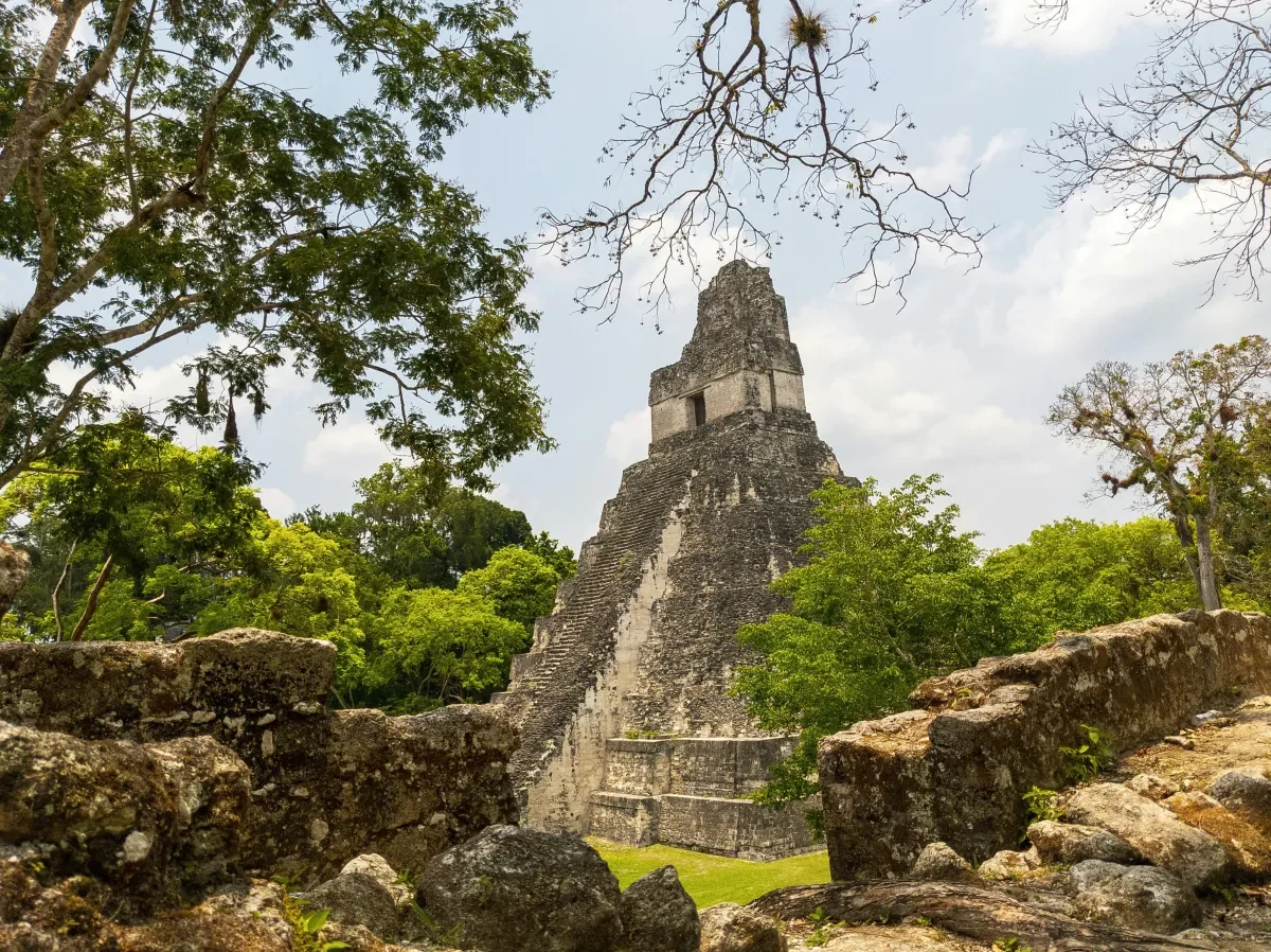 Templo maya entre la vegetación de Tikal, uno de los destinos del catálogo