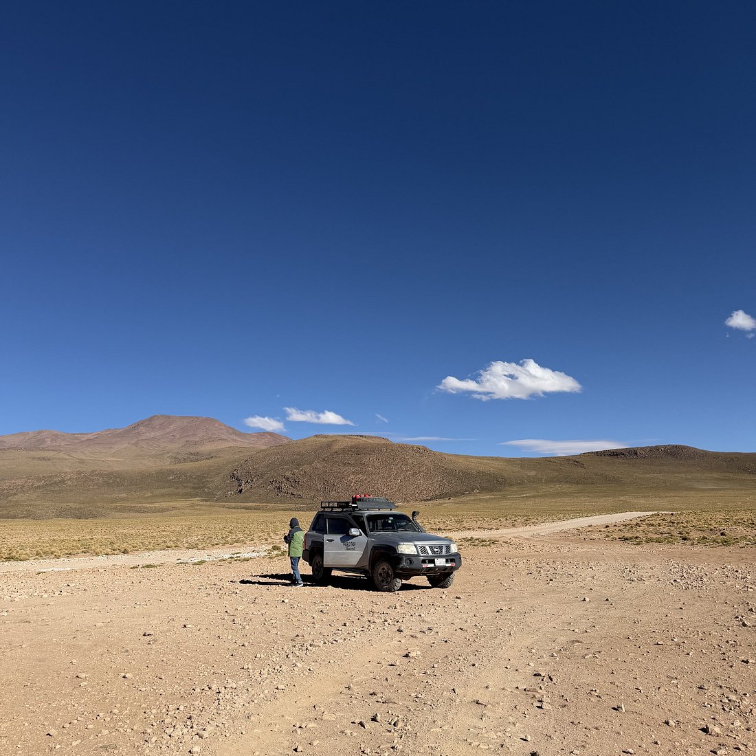 Vehículo de excursión junto a un paisaje altiplánico, foto de viajero publicada en Tripadvisor