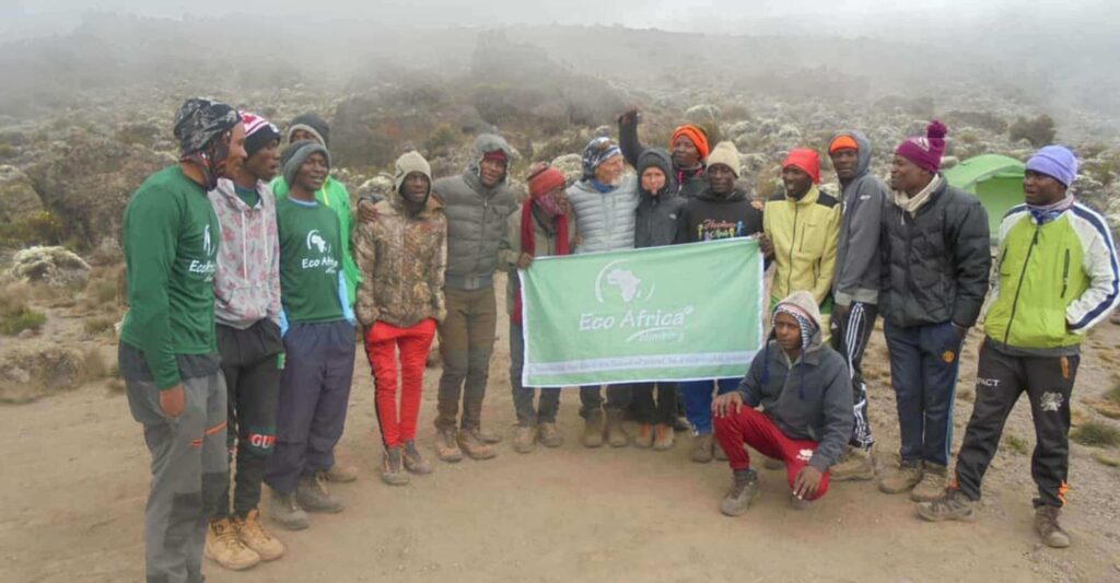 Trekking guides and climbers in Kilimanjaro