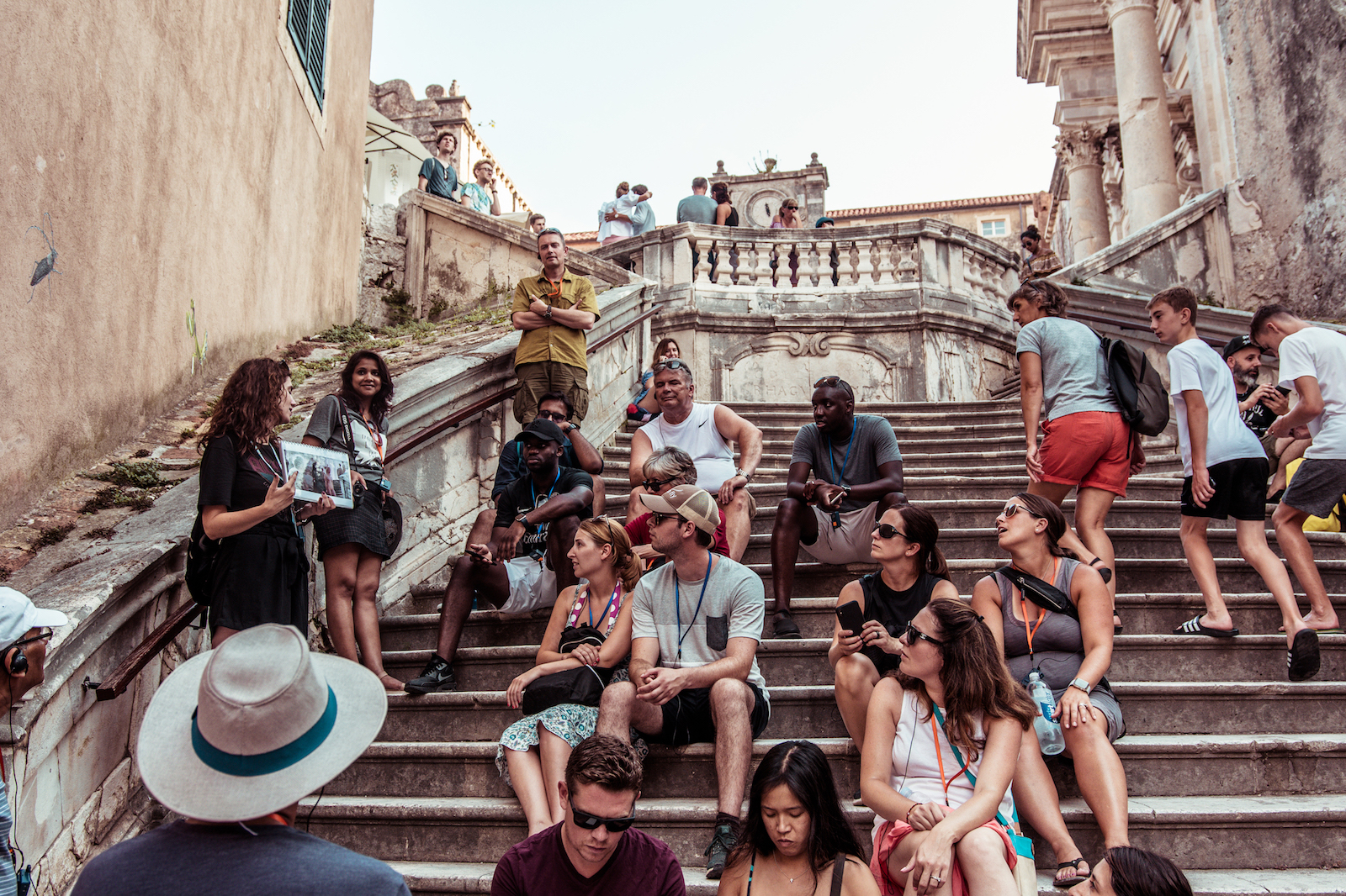 Grupo en un recorrido guiado por Dubrovnik