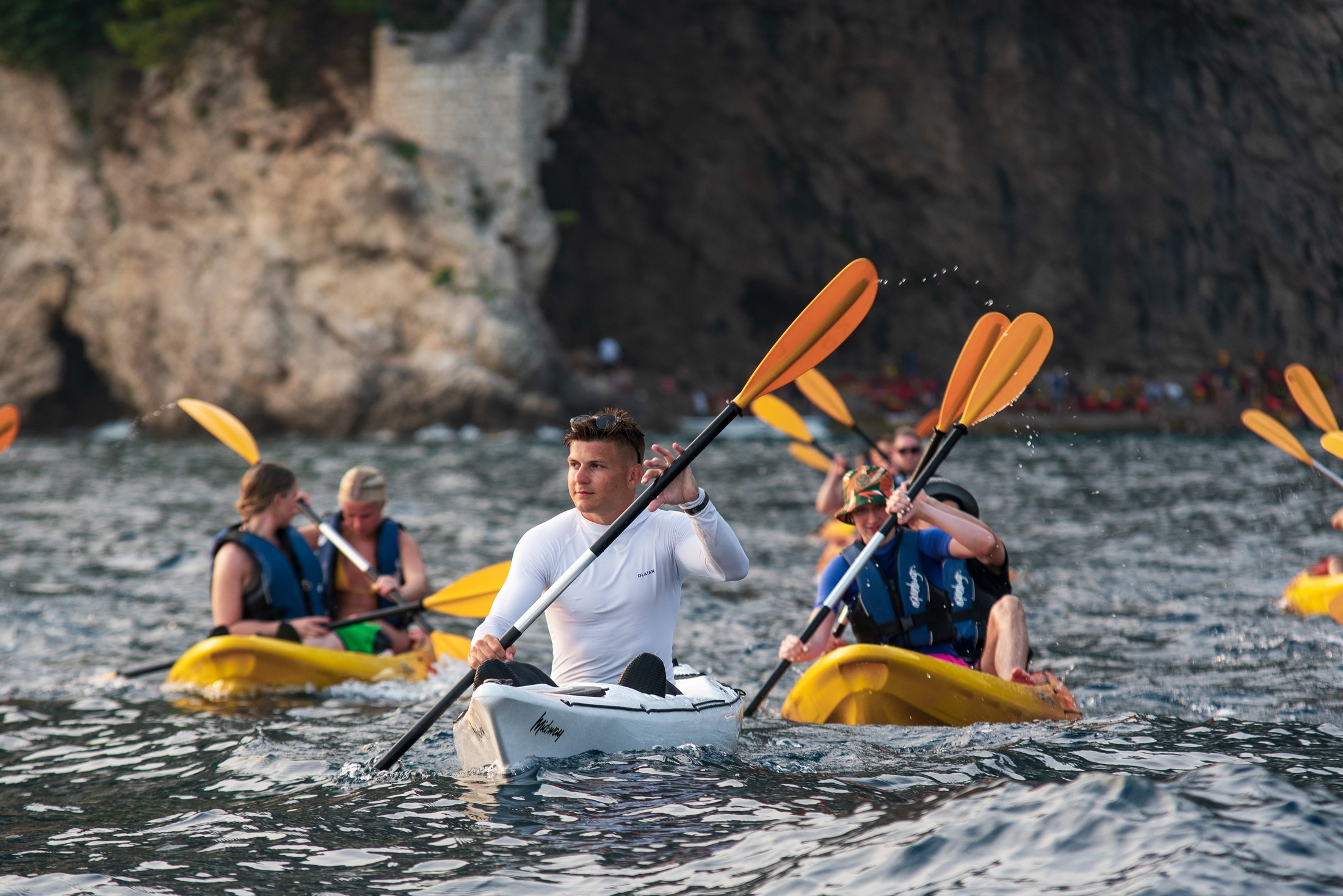 Salida en kayak junto a la costa de Dubrovnik
