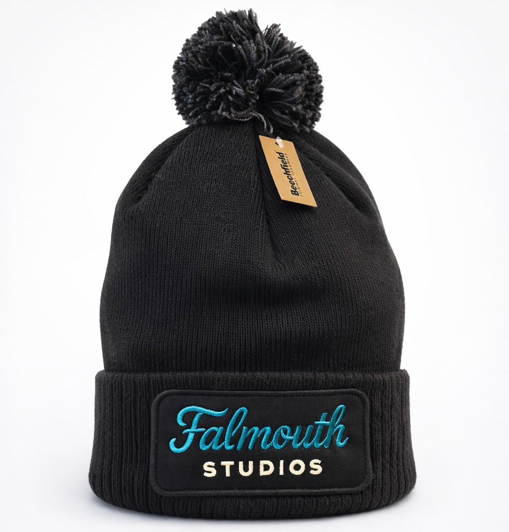 Beanie with embroidered Falmouth Studios lettering