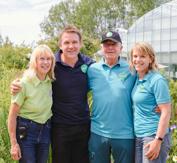 Members of the Groves Nurseries team at the garden centre