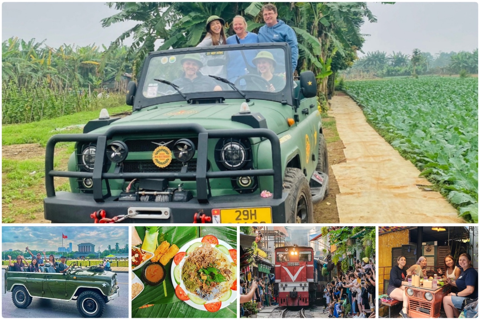 Tour urbano en Jeep con Hanoi Backstreet Tours