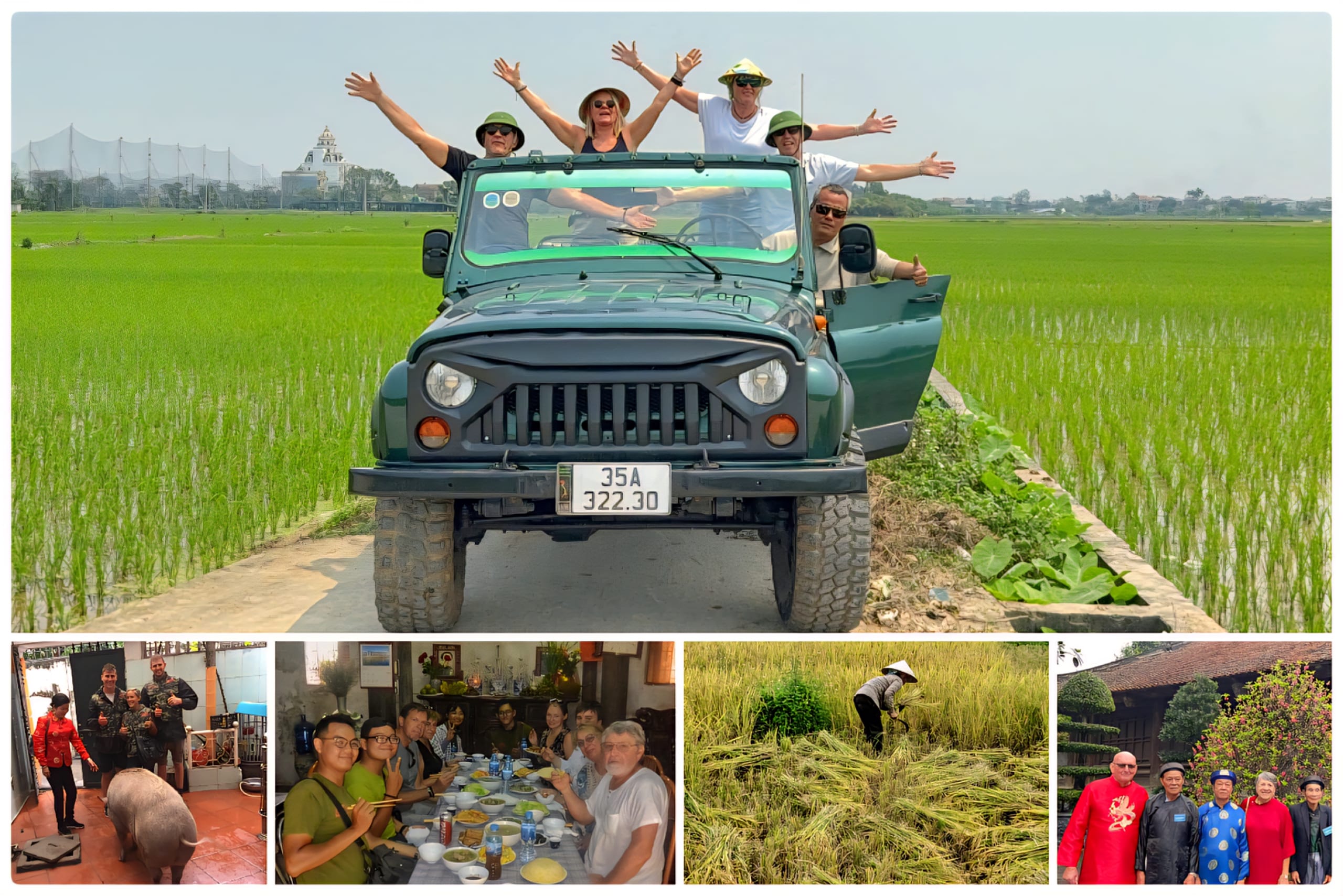 Recorrido rural en Jeep hacia Co Loa