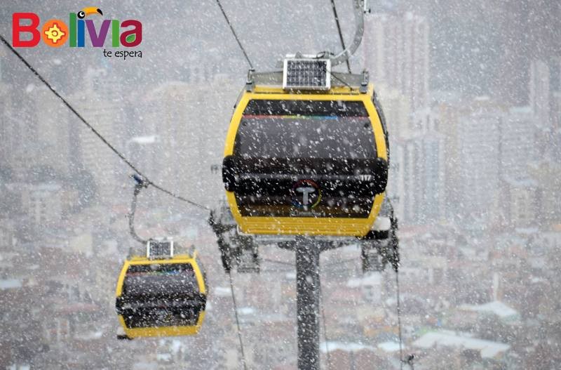 Teleférico amarillo de La Paz, imagen de la galería de Hi Bolivia