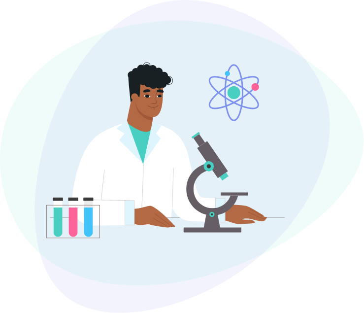 Illustration of laboratory analysis for a home test sample