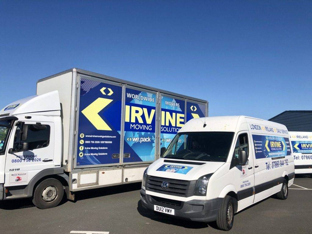 Irvine Moving Solutions removal trucks and van