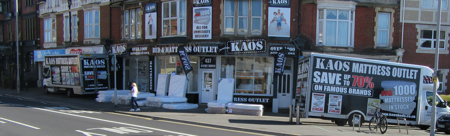 Kaos Beds & Mattresses Shop. Save Up To 70% Now – Bed shop in Branksome, Poole near Bour