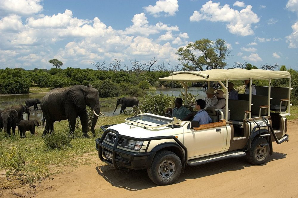 Vehículo durante el safari de día a Chobe que ofrece Cherish.