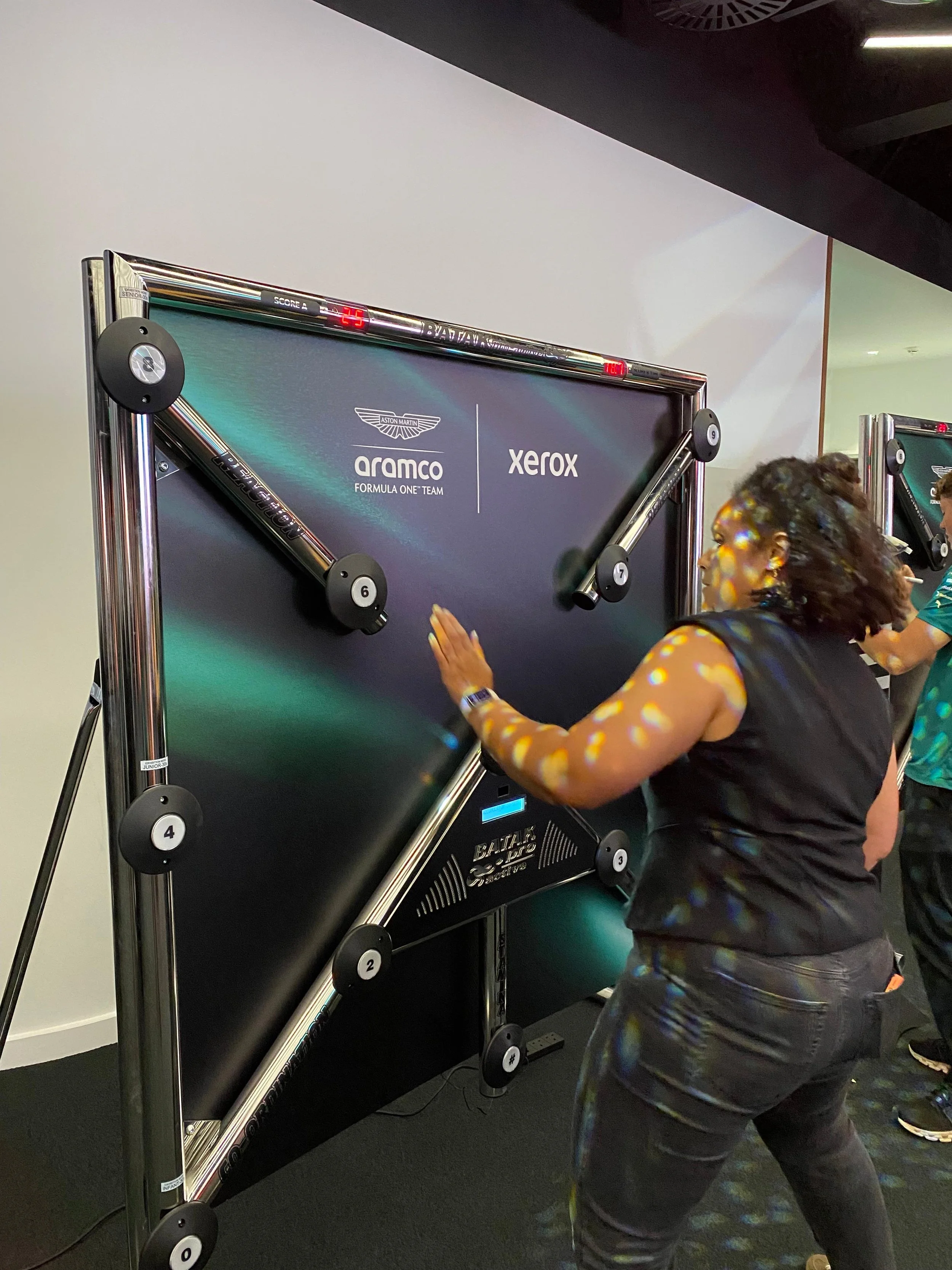 Guest using a Batak reaction wall at a Max Velocity event