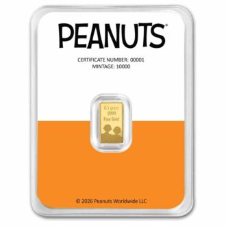 Lingote de oro coleccionable con diseño de Peanuts