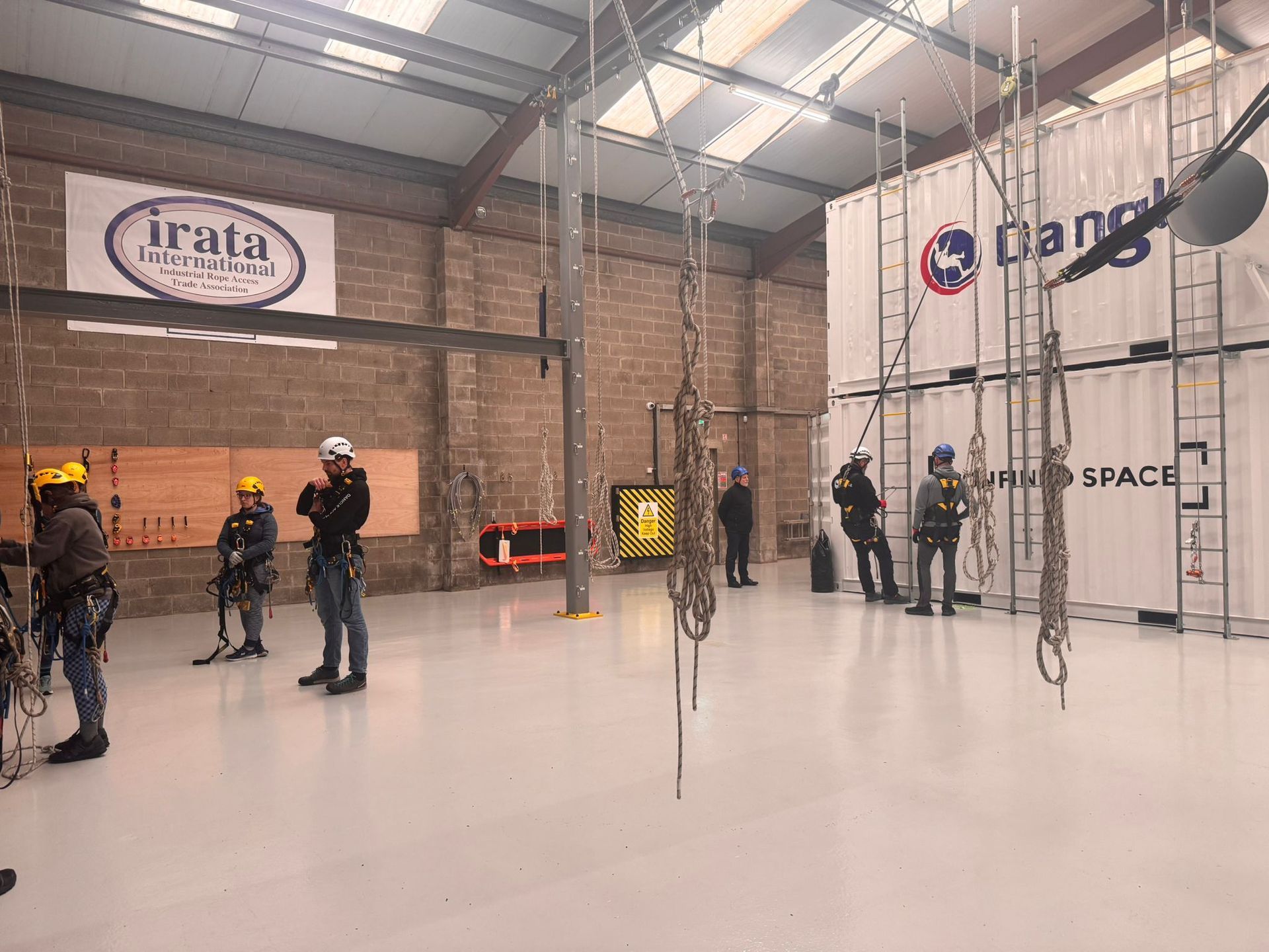Rope access training area at Dangle Academy