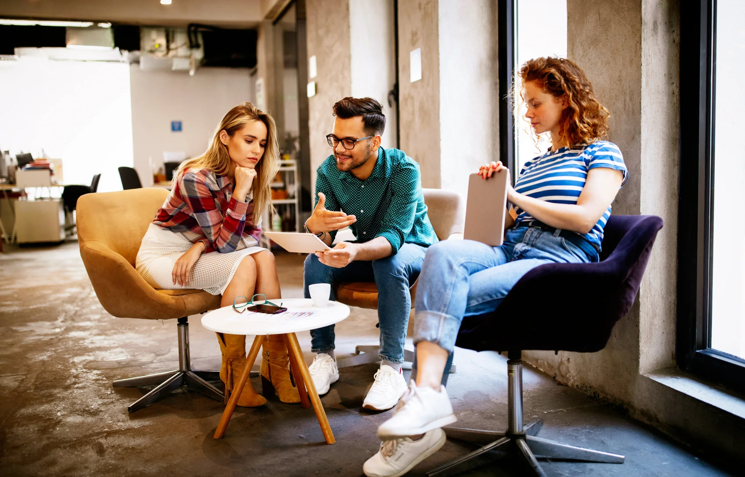Healthcare professionals in a clinical discussion