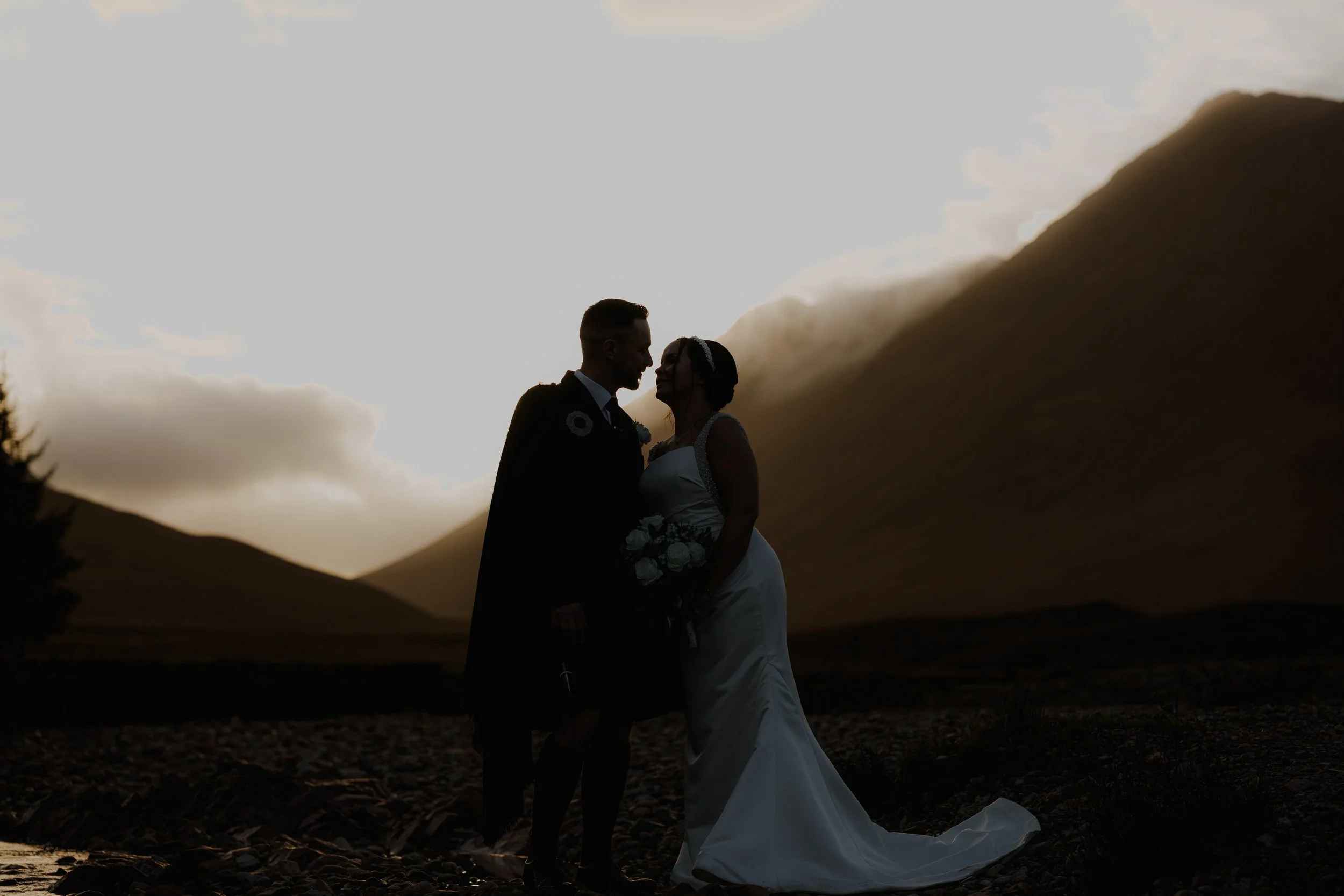 A couple photographed in the Scottish Highlands