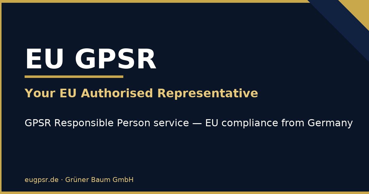 Grüner Baum GmbH · EU GPSR logo